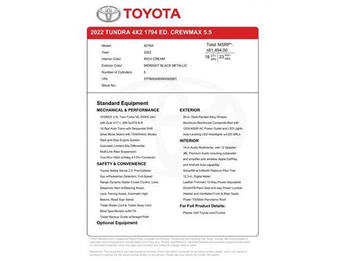 2022 Toyota Tundra 1794 Edition