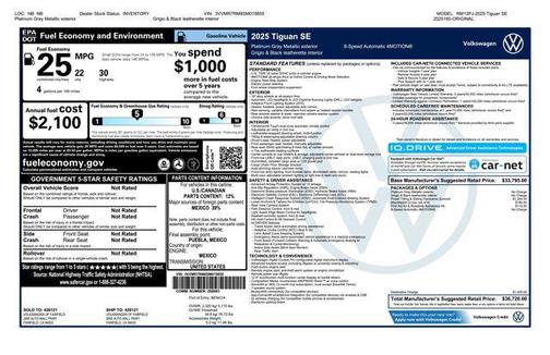 2025 Volkswagen Tiguan 2.0T SE 4MOTION