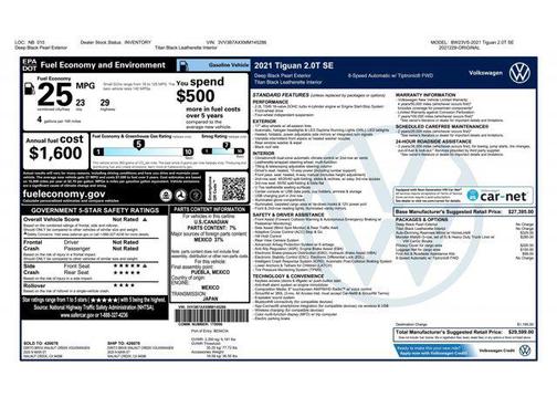 2021 Volkswagen Tiguan 2.0T SE