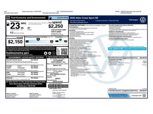 2026 Volkswagen Atlas Cross Sport 2.0T SE