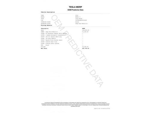 2018 Tesla Model 3 Long Range