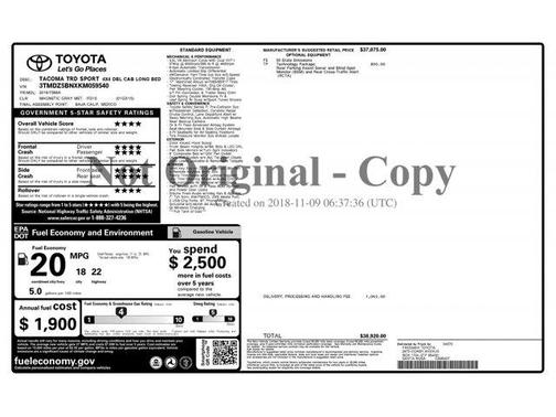 2019 Toyota Tacoma TRD Sport