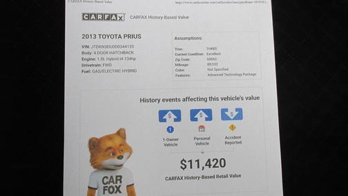 2013 Toyota Prius Three