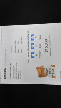 2012 Lexus ES 350 Base