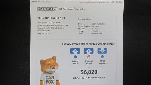 2004 Toyota Sienna XLE
