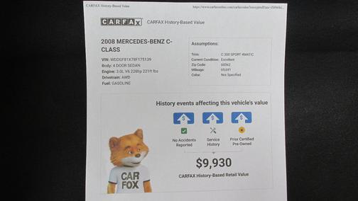 2008 Mercedes-Benz C-Class C 300 4MATIC Sport