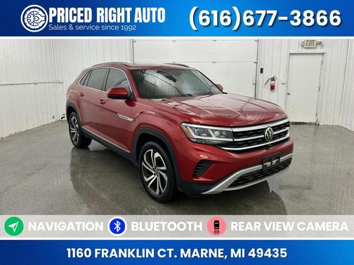 Aurora Red 2020 Volkswagen Atlas Cross Sport 3.6L V6 SEL 4MOTION