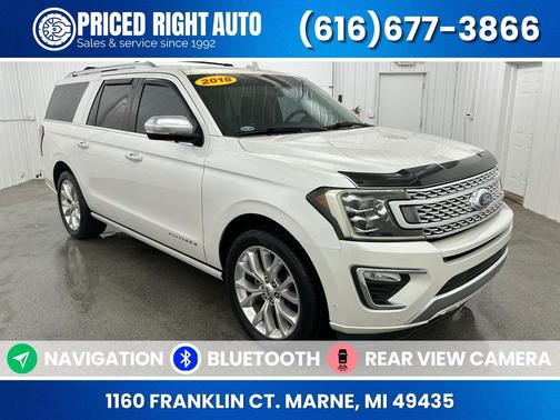 White Platinum Tri-Coat 2018 Ford Expedition Max Platinum