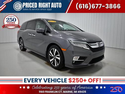Gray 2020 Honda Odyssey Elite