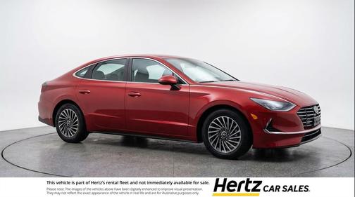Ultimate red 2025 Hyundai SONATA Hybrid SE
