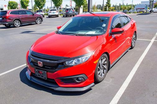 Red 2016 Honda Civic EX