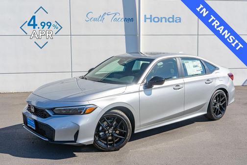 Solar Silver Metallic 2026 Honda Civic Hybrid Sport