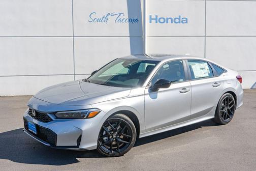 Solar Silver Metallic 2026 Honda Civic Hybrid Sport
