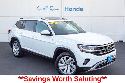 White 2021 Volkswagen Atlas 3.6L SEL