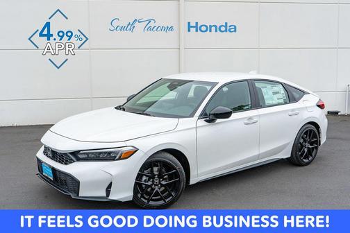 Platinum White Pearl 2026 Honda Civic Sport