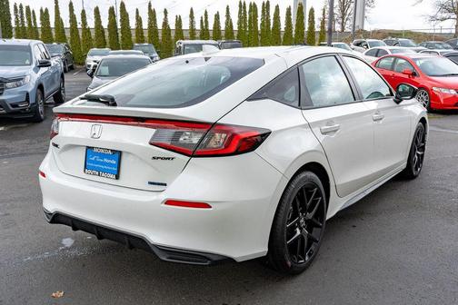 Platinum White Pearl 2026 Honda Civic Hybrid Sport