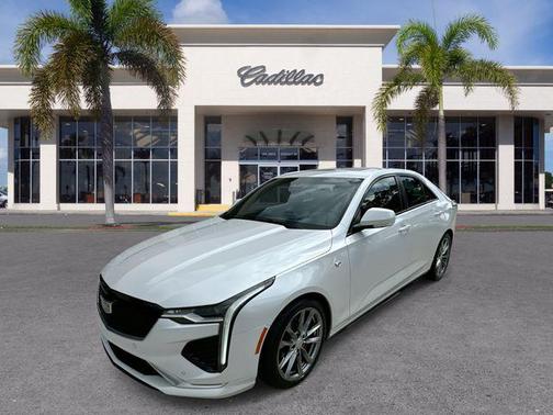 Crystal White Tricoat 2023 Cadillac CT4 Sport