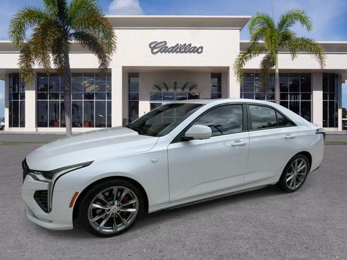 Crystal White Tricoat 2023 Cadillac CT4 Sport