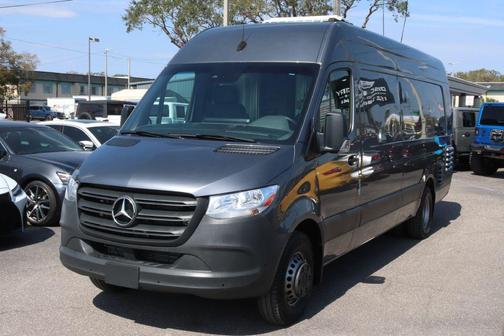 Gray 2022 Mercedes-Benz Sprinter 4500 High Roof V6
