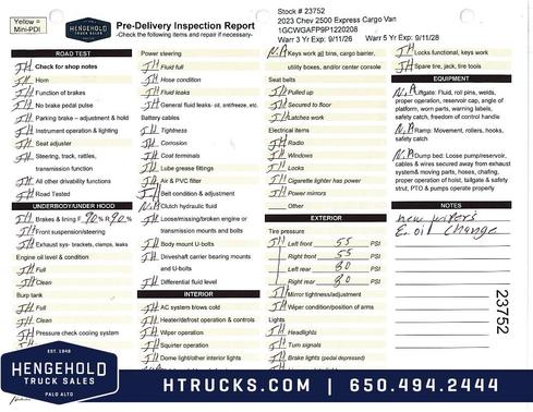 2023 Chevrolet Express 2500 Work Van