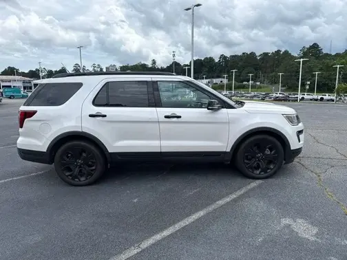 White Platinum Clearcoat Metallic 2019 Ford Explorer Sport