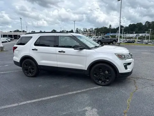 White Platinum Clearcoat Metallic 2019 Ford Explorer Sport