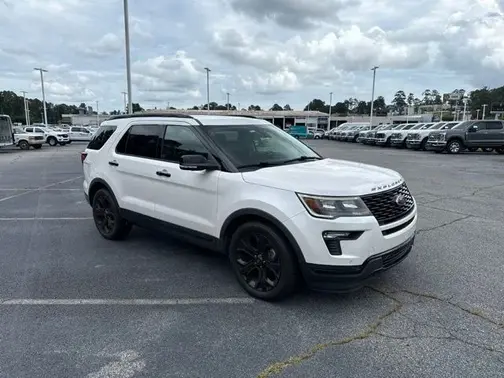 White Platinum Clearcoat Metallic 2019 Ford Explorer Sport