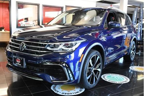 Atlantic Blue 2022 Volkswagen Tiguan 2.0T SEL R-Line