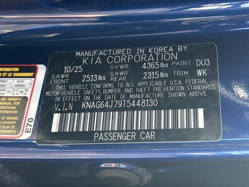 Blue 2026 Kia K5 GT-Line