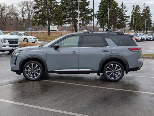 Gray / Black 2026 Nissan Pathfinder Platinum