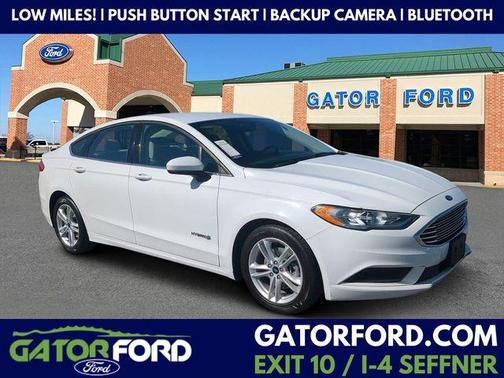 Oxford White 2018 Ford Fusion Hybrid S Sedan