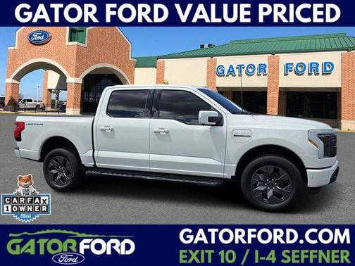 White Metallic 2023 Ford F-150 Lightning LARIAT