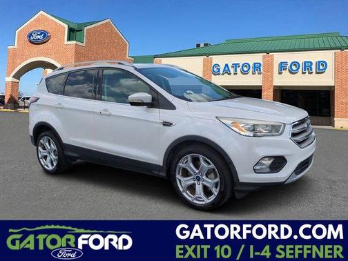 White Platinum Clearcoat Metallic 2017 Ford Escape Titanium
