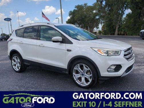 White Platinum Clearcoat Metallic 2017 Ford Escape Titanium