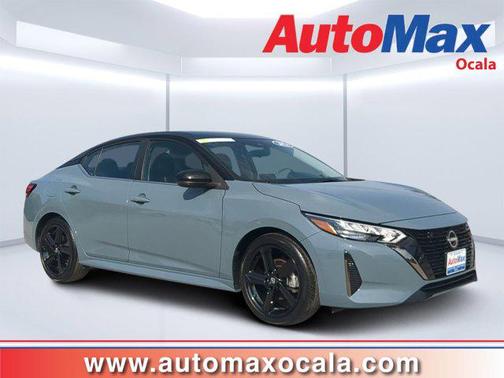 Atlantic Gray Metallic/Super Black 2024 Nissan Sentra SR