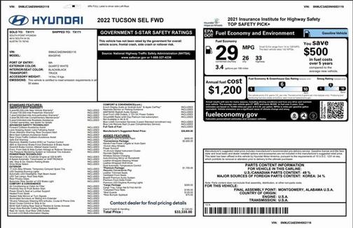 2022 Hyundai TUCSON SEL