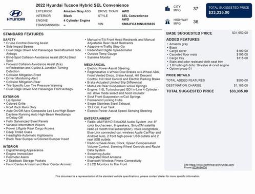 2022 Hyundai TUCSON Hybrid SEL Convenience