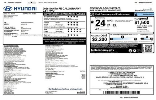 2025 Hyundai SANTA FE Calligraphy