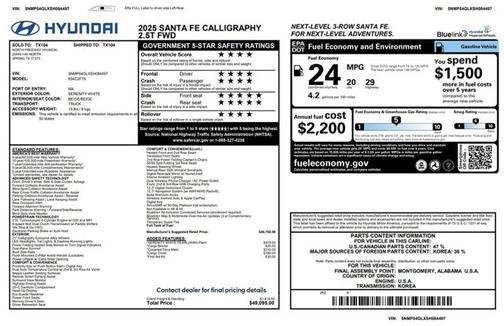 2025 Hyundai SANTA FE Calligraphy
