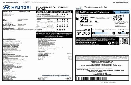 2023 Hyundai SANTA FE Calligraphy