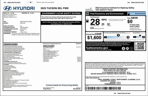 2023 Hyundai TUCSON SEL