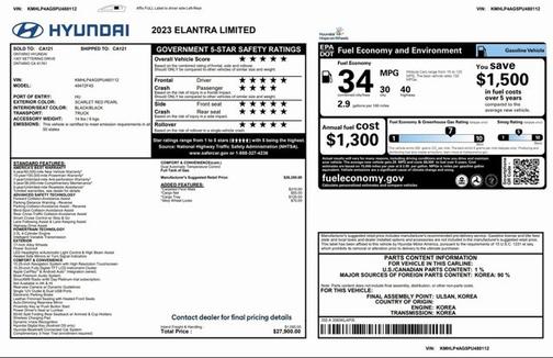 2023 Hyundai ELANTRA Limited