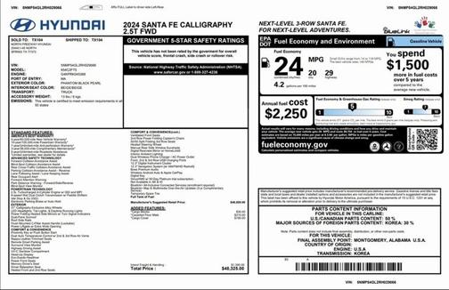 2024 Hyundai SANTA FE Calligraphy