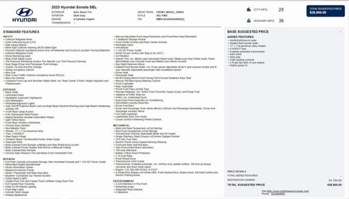 2025 Hyundai SONATA SEL