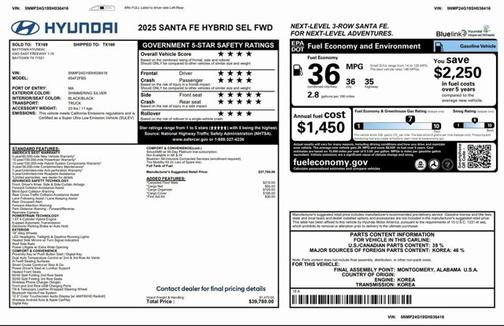 2025 Hyundai SANTA FE HEV SEL