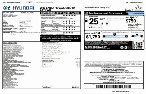 2023 Hyundai SANTA FE Calligraphy