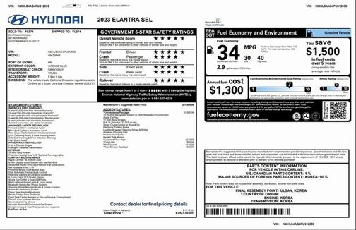 2023 Hyundai ELANTRA SEL