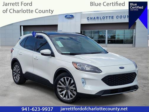 White Metallic 2020 Ford Escape Titanium Hybrid