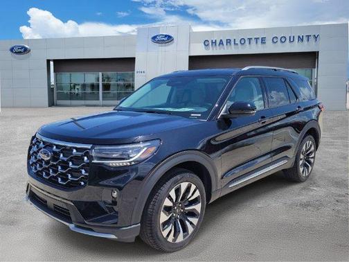 Agate Black Metallic 2026 Ford Explorer Platinum
