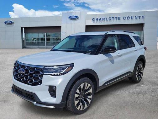 Space White Metallic 2026 Ford Explorer Platinum